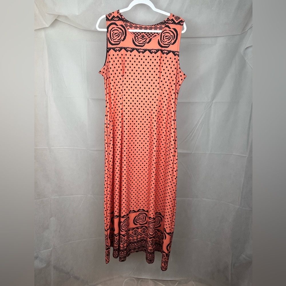 Reborn Vintage 90’s Mixed Print Sleeveless Stretchy Maxi Dress Size XL